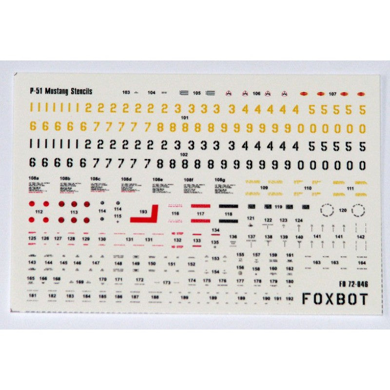 Foxbot 72-052 Decals U.S.A.F. North American P-51 Mustang Nose Art and Stencils (Part 2) Scale 1:72