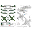 Foxbot 72-055 Decals Ukrainian Rooks: Sukhoi Su-25 Scale 1:72 for Aircraft Plastic Model Kit