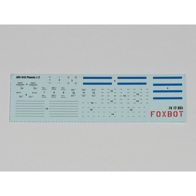 Foxbot 72-065 Decals Stencils for american Air-to-Air Missile AIM-54A Phoenix Scale 1:72 for Aircraft Plastic Model Kit