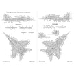 Foxbot 72-071A Decals Ukrainian Digital Falcons: MiG-29 (9-13) with masks Scale 1:72 for Aircraft Plastic Model Kit