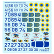 Foxbot 72-077T Decals Su-27S & Su-27UB Ukrainian Air Forces, geometric camouflage Scale 1:72 for Aircraft Plastic Model Kit