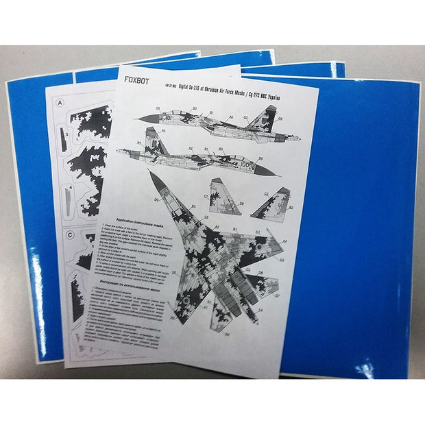 Foxbot FM 32-003 Masks for digital camouflage of Su-27 Ukrainian Air Force Scale 1:32 for Aircraft Plastic Model Kit