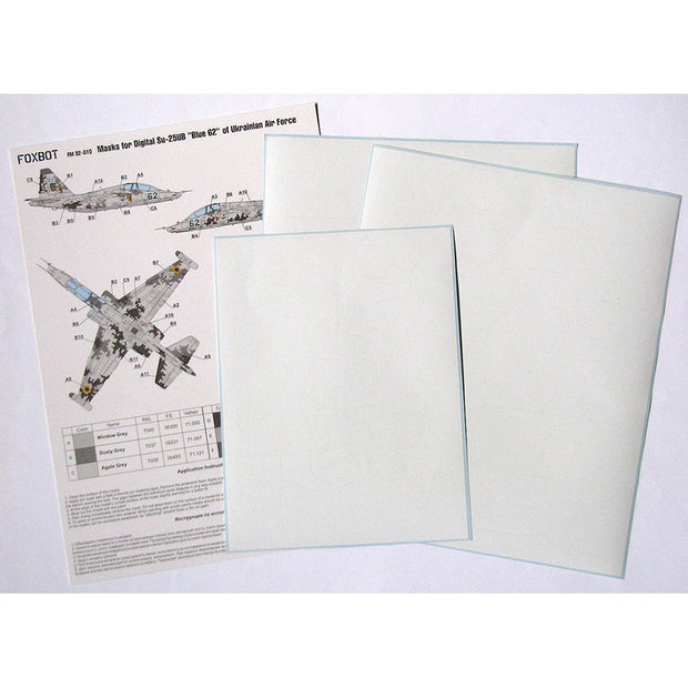 Foxbot FM 32-010 Masks for digital camouflage of Su-25UB Blue 62, Ukrainian Air Forces Scale 1:32