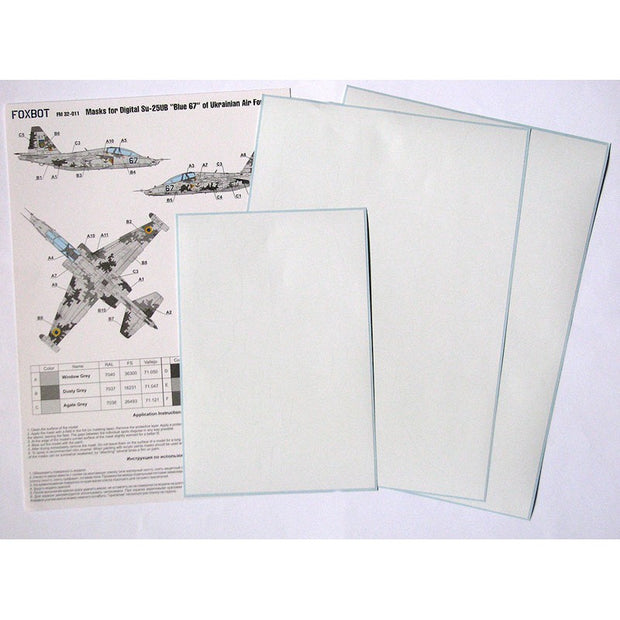 Foxbot FM 32-011 Masks for digital camouflage of Su-25UB Blue 67, Ukrainian Air Forces Scale 1:32
