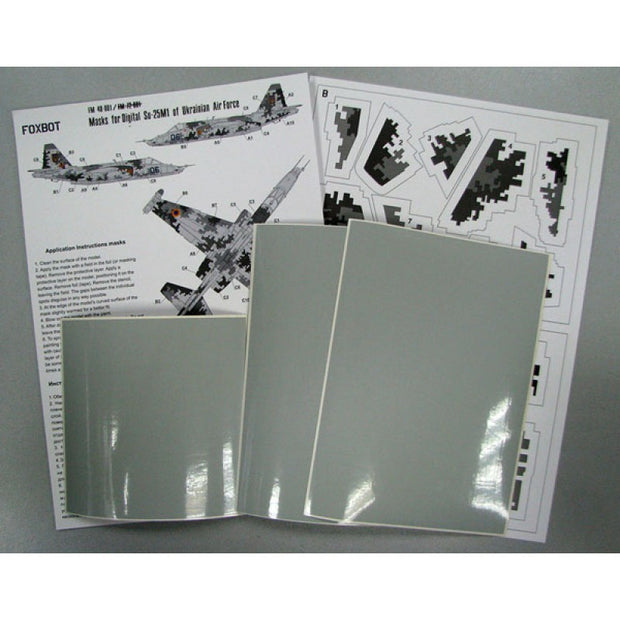 Foxbot FM 48-001 Masks for digital camouflage of Su-25 "Frogfoot" Ukrainian Air Forces Scale 1:48