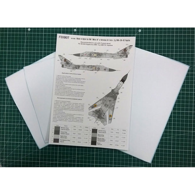 Foxbot FM 48-005 Masks for digital camouflage of Su-24M "White 20" Ukrainian Air Force Scale 1:48