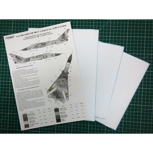Foxbot FM 48-006 Masks for digital camouflage of Su-24M "White 41" Ukrainian Air Force Scale 1:48