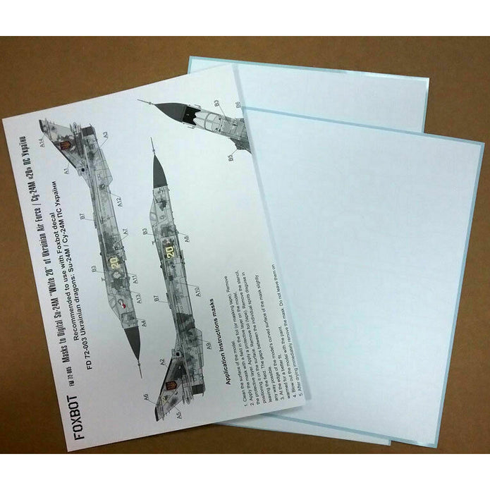 Foxbot FM 72-005 Masks for digital camouflage of Su-24M "White 20" Ukrainian Air Force Scale 1:72