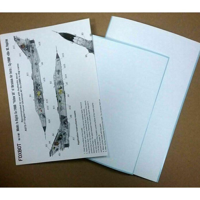 Foxbot FM 72-007 Masks for digital camouflage of Su-24M "Yellow 59" Ukrainian Air Force Scale 1:72