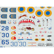 Foxbot 72-061T Decals Ukrainian Fulcrums: MiG-29 and Stencils Scale 1:72 for Aircraft Plastic Model Kit
