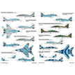 Foxbot 72-061T Decals Ukrainian Fulcrums: MiG-29 and Stencils Scale 1:72 for Aircraft Plastic Model Kit