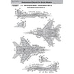 Foxbot 72-061T Decals Ukrainian Fulcrums: MiG-29 and Stencils Scale 1:72 for Aircraft Plastic Model Kit