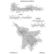 Foxbot 72-061T Decals Ukrainian Fulcrums: MiG-29 and Stencils Scale 1:72 for Aircraft Plastic Model Kit