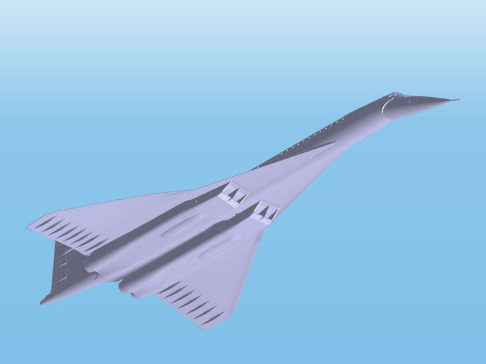 ICM 14401 Plastic aircraft model kit Scale 1/44 Tupolev Tu-144 Soviet airliner
