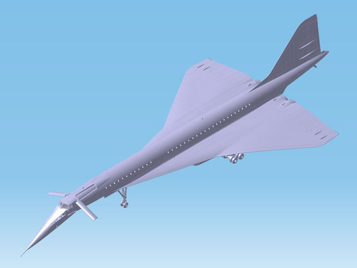 ICM 14401 Plastic aircraft model kit Scale 1/44 Tupolev Tu-144 Soviet airliner