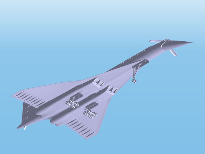 ICM 14401 Plastic aircraft model kit Scale 1/44 Tupolev Tu-144 Soviet airliner