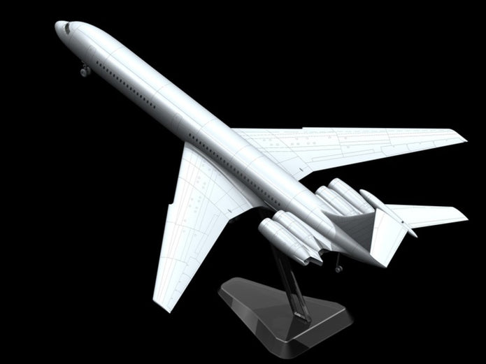 ICM 14405 Plastic aircraft model kit Scale 1:144 Ilyushin-62M Soviet airliner