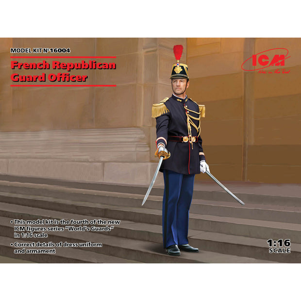 ICM 16004 Plastic model kit figures Scale 1:16 French republican guard officer