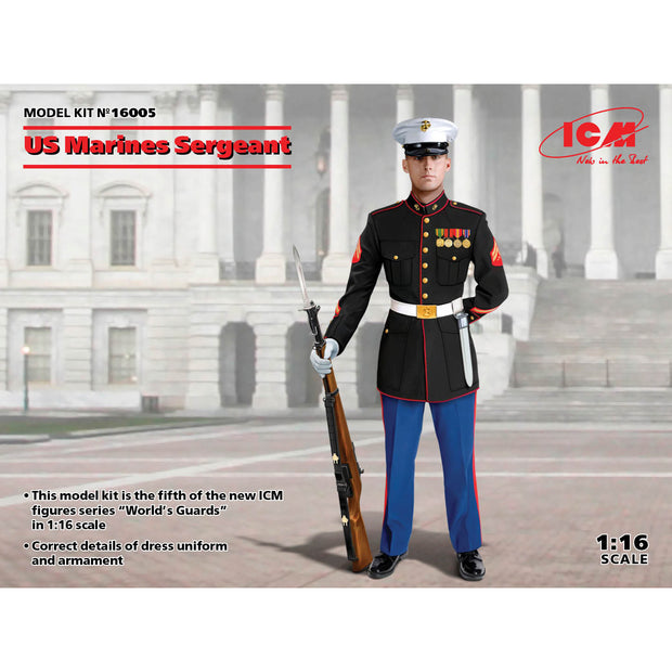 ICM 16005 Plastic figures model kit Scale 1:16 US Marines Sergeant modelling kit