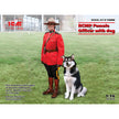 ICM 16008 Plastic model figures kit Scale 1:16 RCMP Female Officer with dog