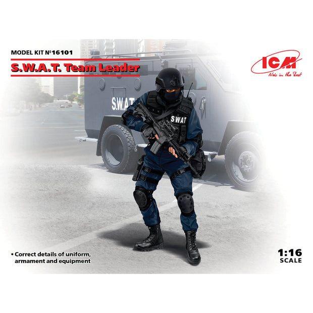 ICM 16101 Plastic model kit figures Scale 1:16 S.W.A.T Team Leader - kits models