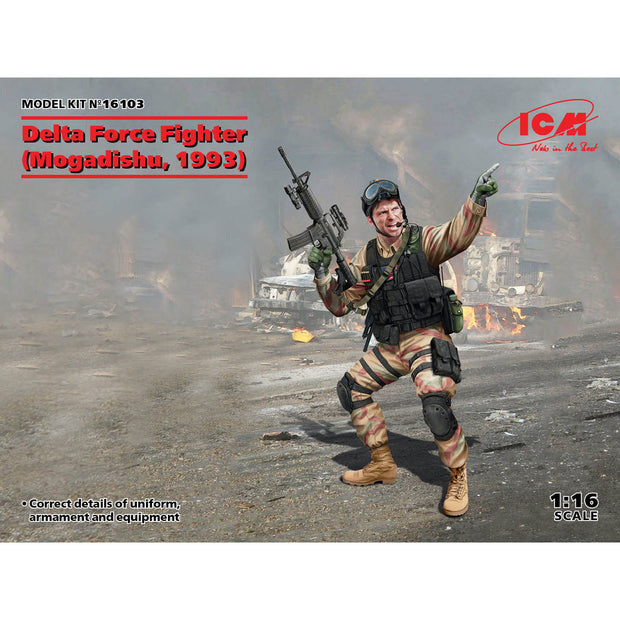 ICM 16103 Plastic model kit Scale 1:16 Delta Force Fighter (Mogadishu, 1993)