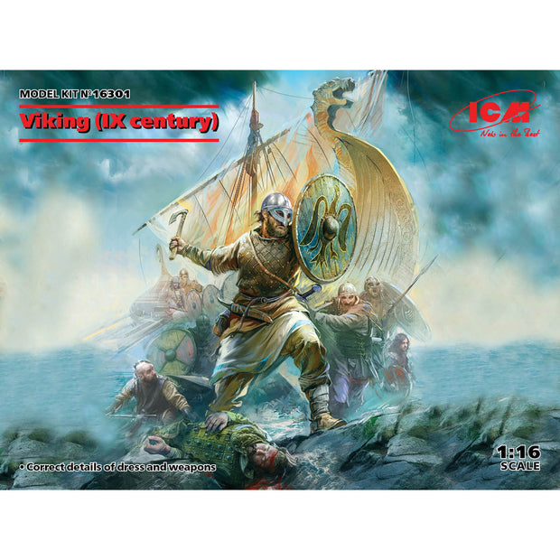 ICM 16301 Plastic model figures kit Scale 1:16 Viking (IX century) - kits models