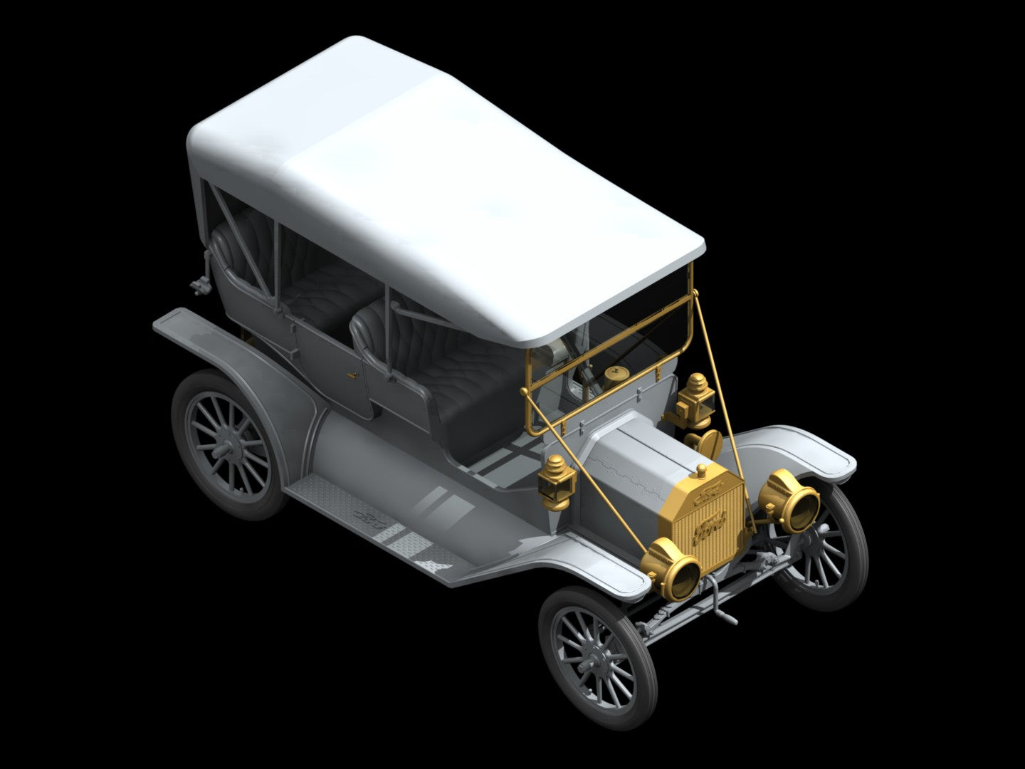 ICM 24002 Plastic model car 1:24 Model T 1911 Touring, American passenger car