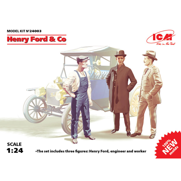 ICM 24003 Plastic model figures kit Scale 1:24 Henry Ford & Co, 3 figures