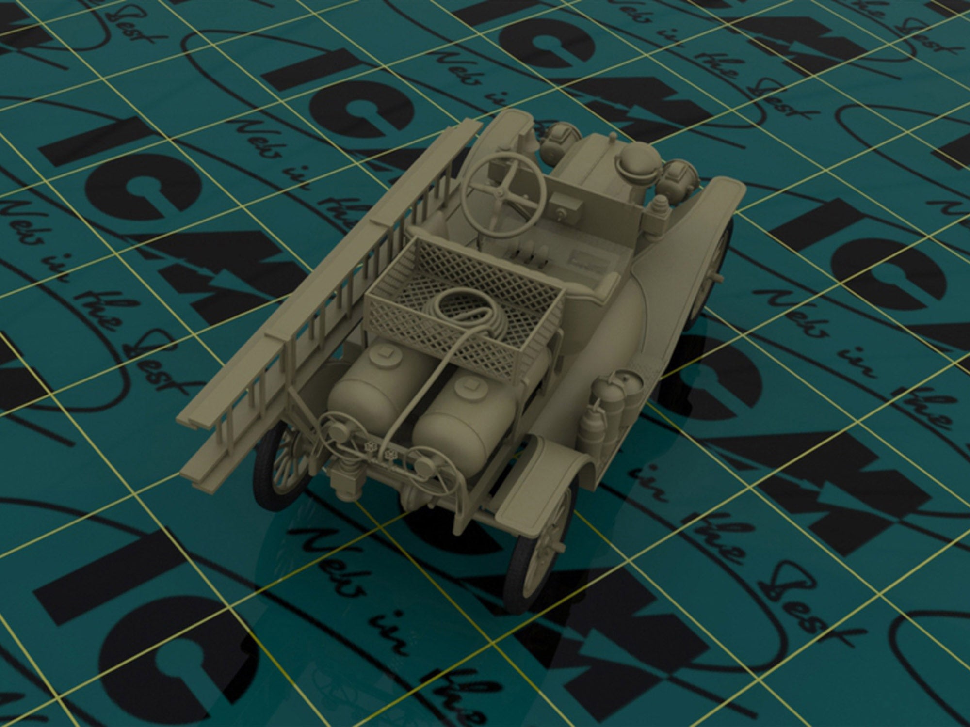 ICM 24004 car plastic models kit Scale 1:24 Model T 1914 Firetruck, American car