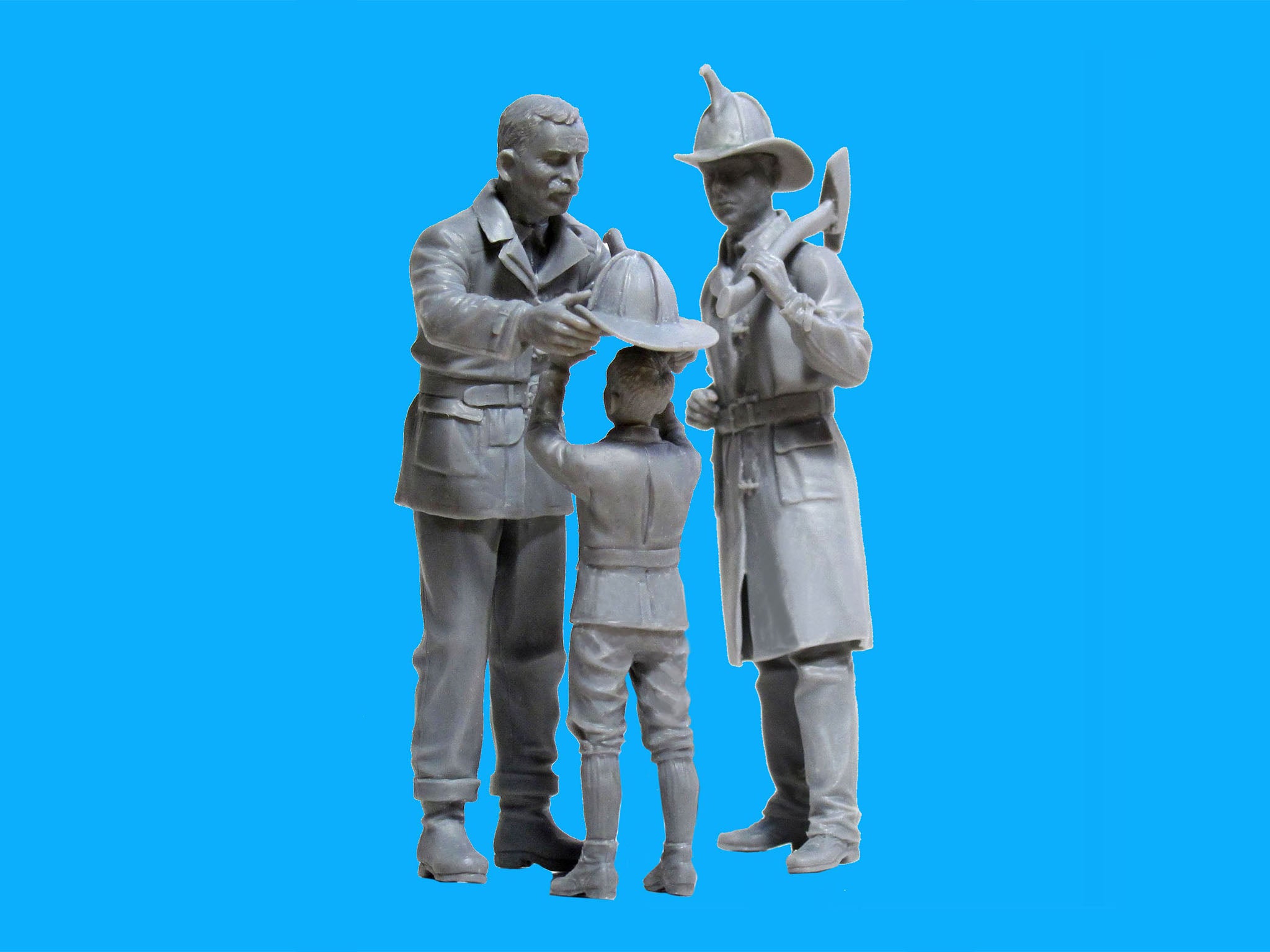 ICM24005 Plastic model figures kit Scale 1:24 American fireman 1910  kits models