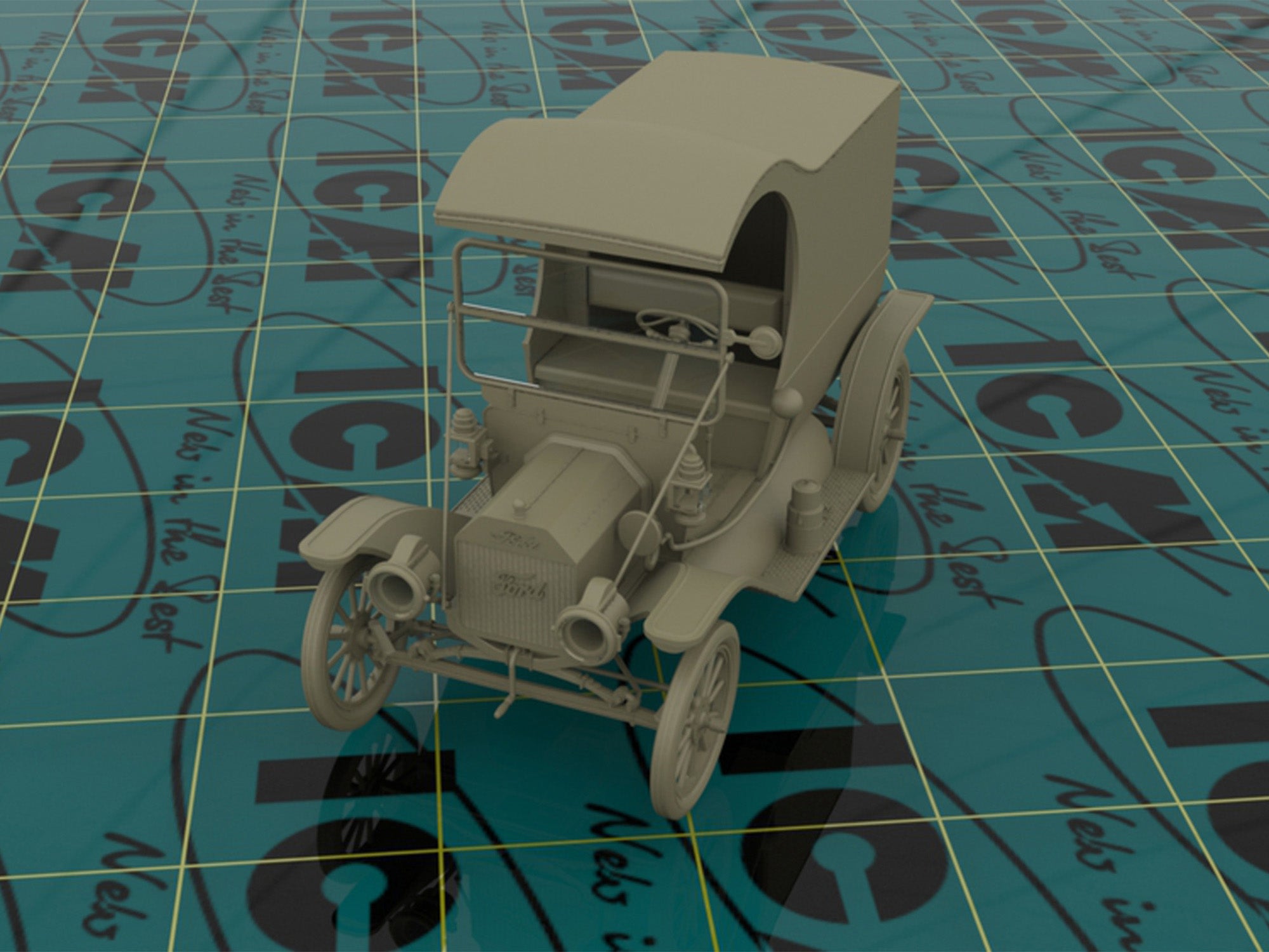 ICM 24008 Plastic model Car kit Scale 1:24 Model T 1912 Light Delivery Car