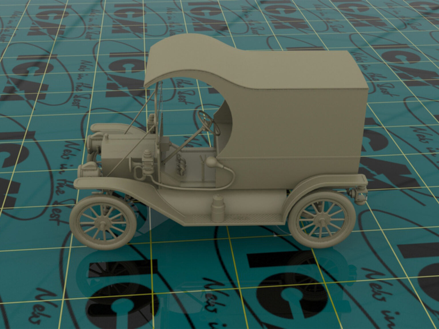 ICM 24008 Plastic model Car kit Scale 1:24 Model T 1912 Light Delivery Car