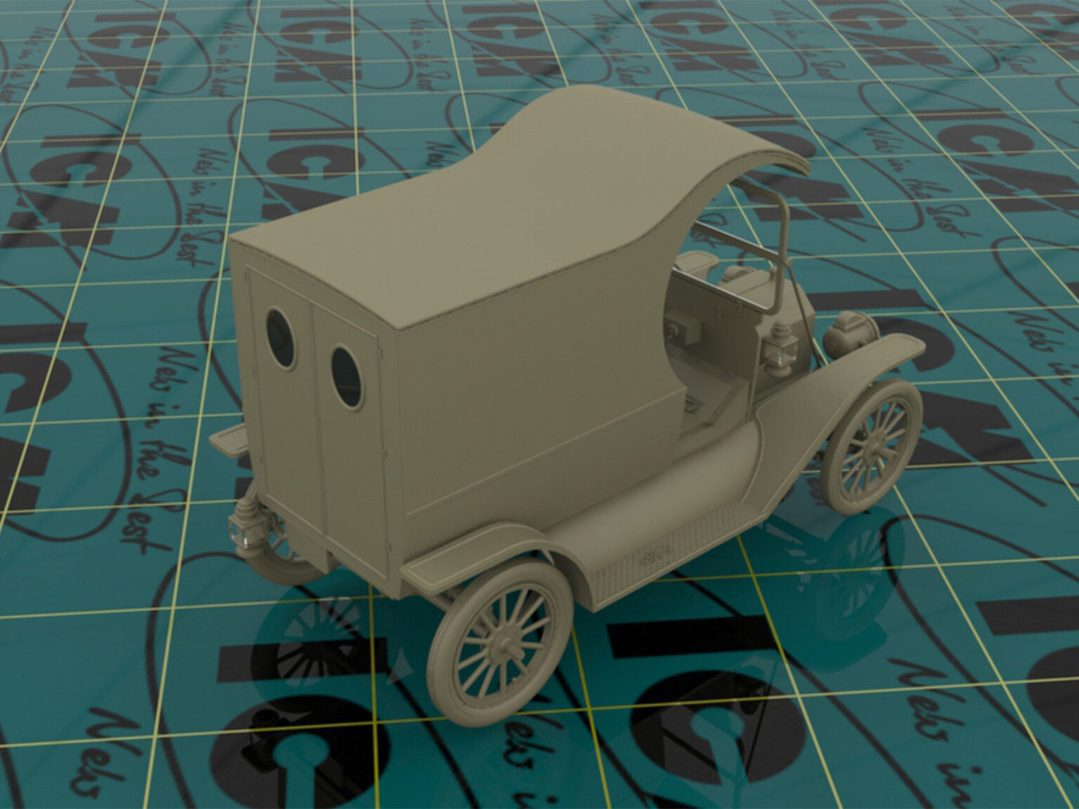 ICM 24008 Plastic model Car kit Scale 1:24 Model T 1912 Light Delivery Car