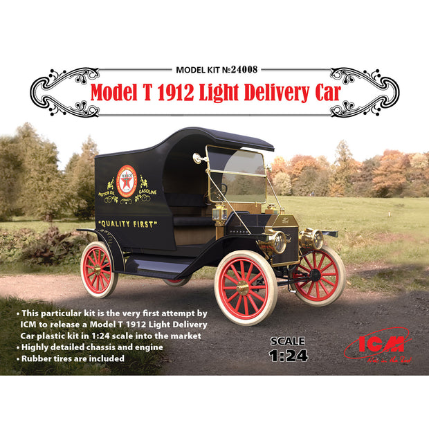 ICM 24008 Plastic model Car kit Scale 1:24 Model T 1912 Light Delivery Car
