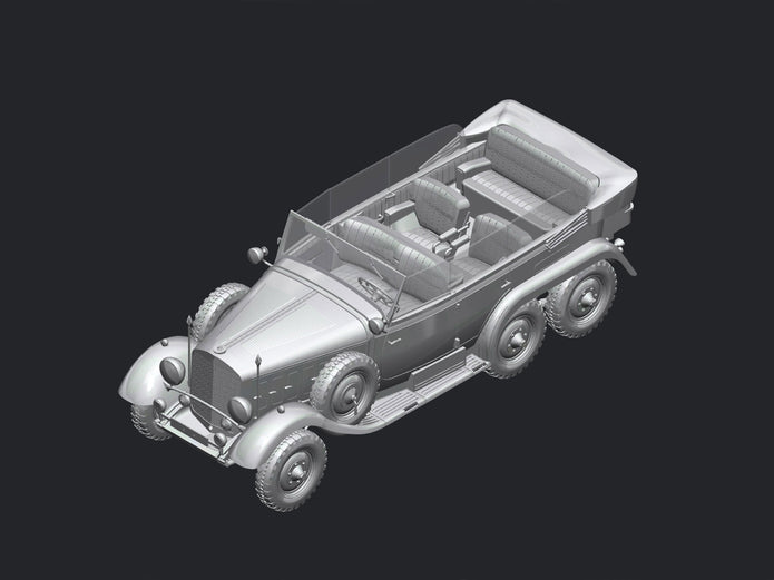 ICM 24011 Scale model kit 1:24 Typ G4 1935 production WWII German personnel car