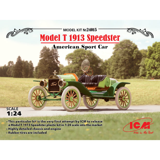 ICM 24015 Plastic model kit Scale 1:24 Model T 1913 Speedster American Sport Car