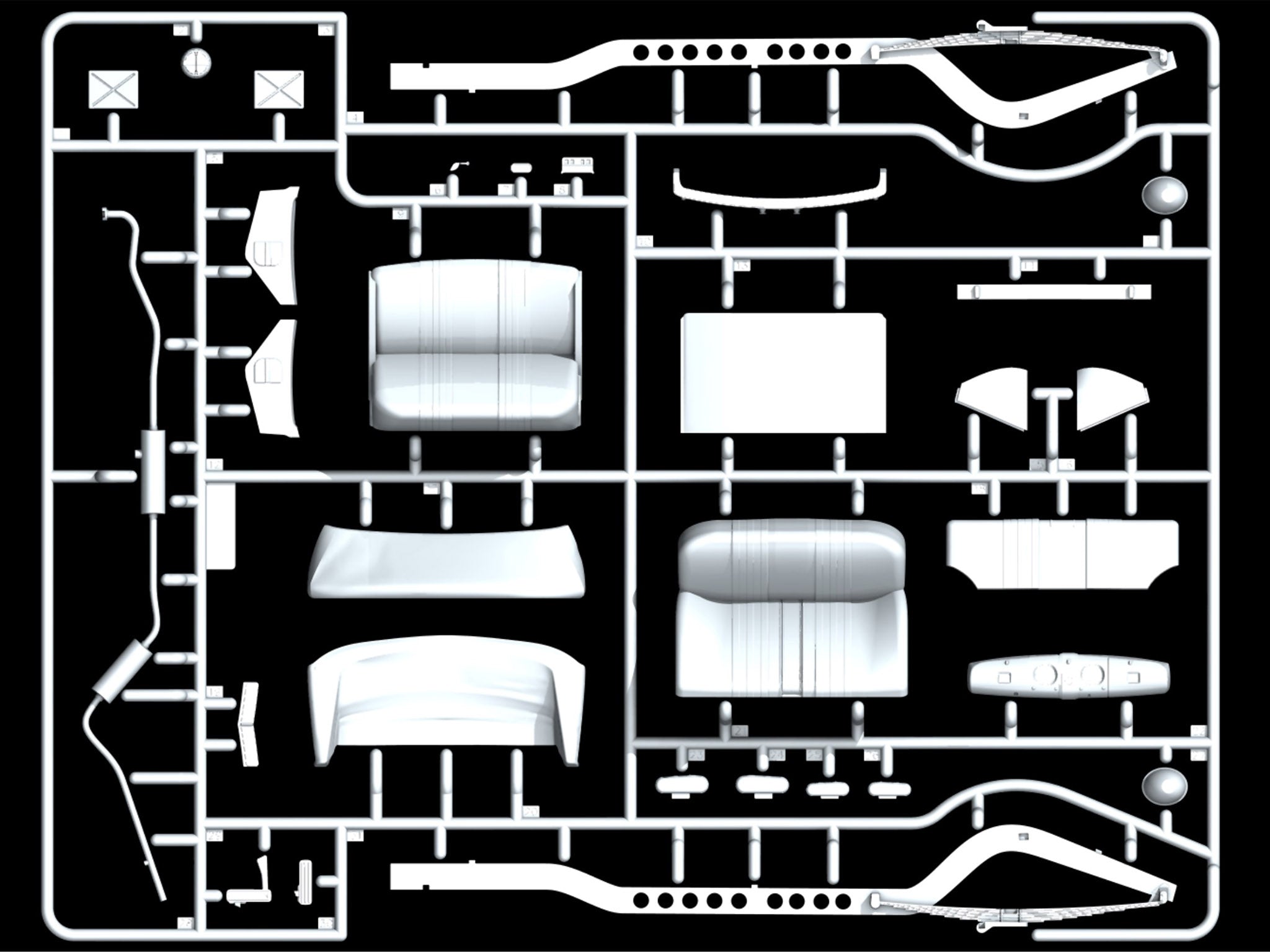 ICM 24021 Plastic model kit car 1:24 Admiral Cabriolet WWII German passenger car