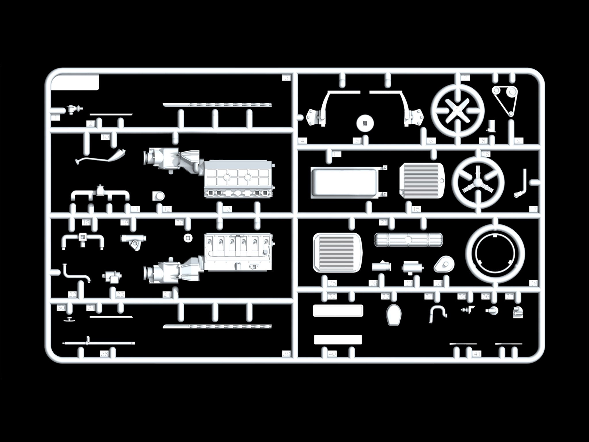 ICM 24021 Plastic model kit car 1:24 Admiral Cabriolet WWII German passenger car