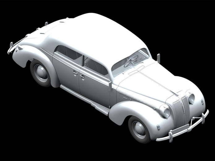 ICM 24023 Plastic model car kit 1:24 Admiral Saloon, WWII German passenger car