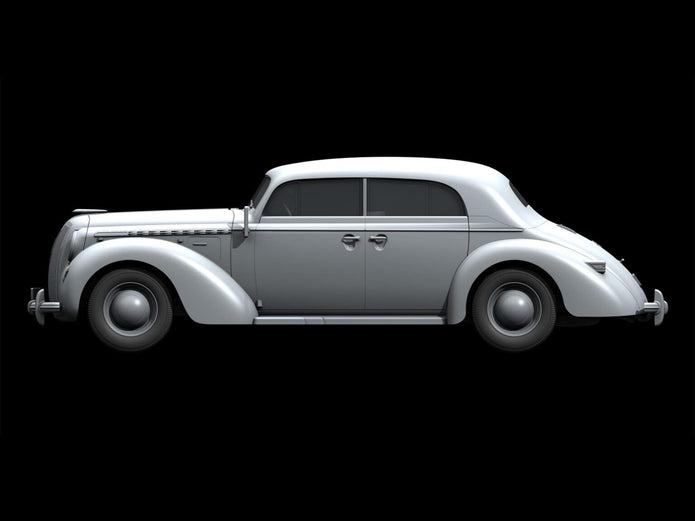 ICM 24023 Plastic model car kit 1:24 Admiral Saloon, WWII German passenger car