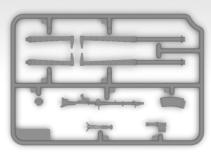 Type G4 with MG 34 and German Staff Personnel Scale 1:24 Plastic Model ICM 24024