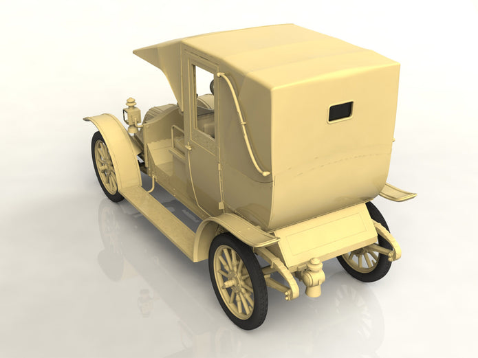 ICM 24030 Plastic model car kit 1:24 Type AG 1910 Paris Taxi - modelling kit