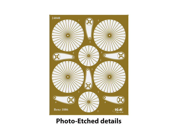 ICM 24041 car plastic models kit Scale 1:24 Patent-Motorwagen 1886+Scale figures