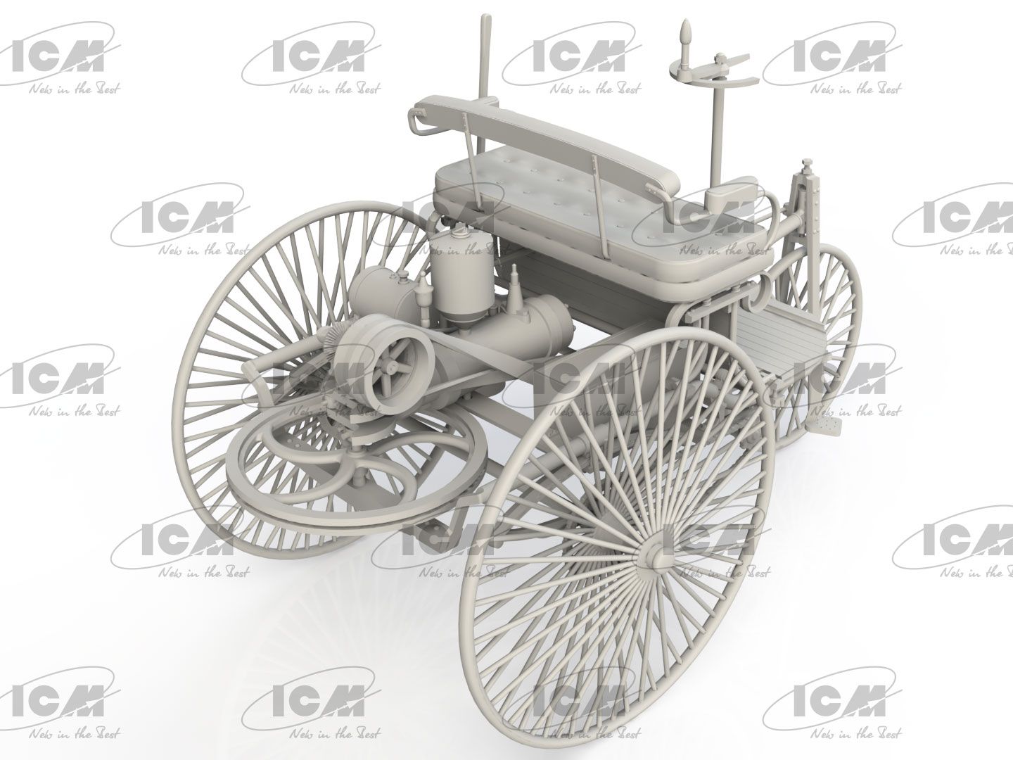 ICM 24042 Plastic model car kit Scale 1:24 Car 1886 (Easy Version) kits model