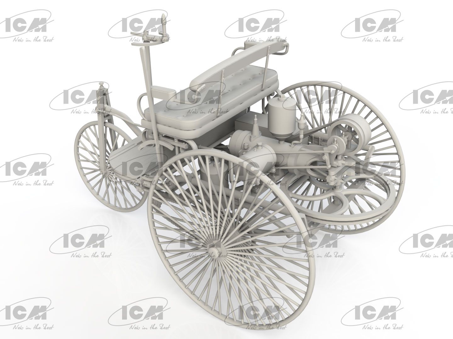 ICM 24042 Plastic model car kit Scale 1:24 Car 1886 (Easy Version) kits model