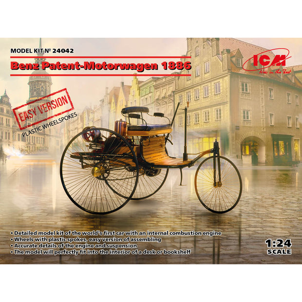 ICM 24042 Plastic model car kit Scale 1:24 Car 1886 (Easy Version) kits model