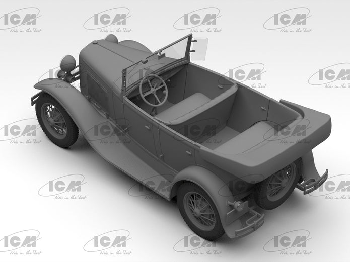 Model A Standard Phaeton (1930s) American Passenger Car Scale 1:24 ICM24051 Plastic Model Car Kit