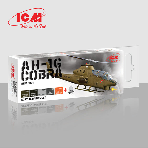 ICM 3001 Acrilyc paint set for AH-1G Cobra early production US Attack Helicopter