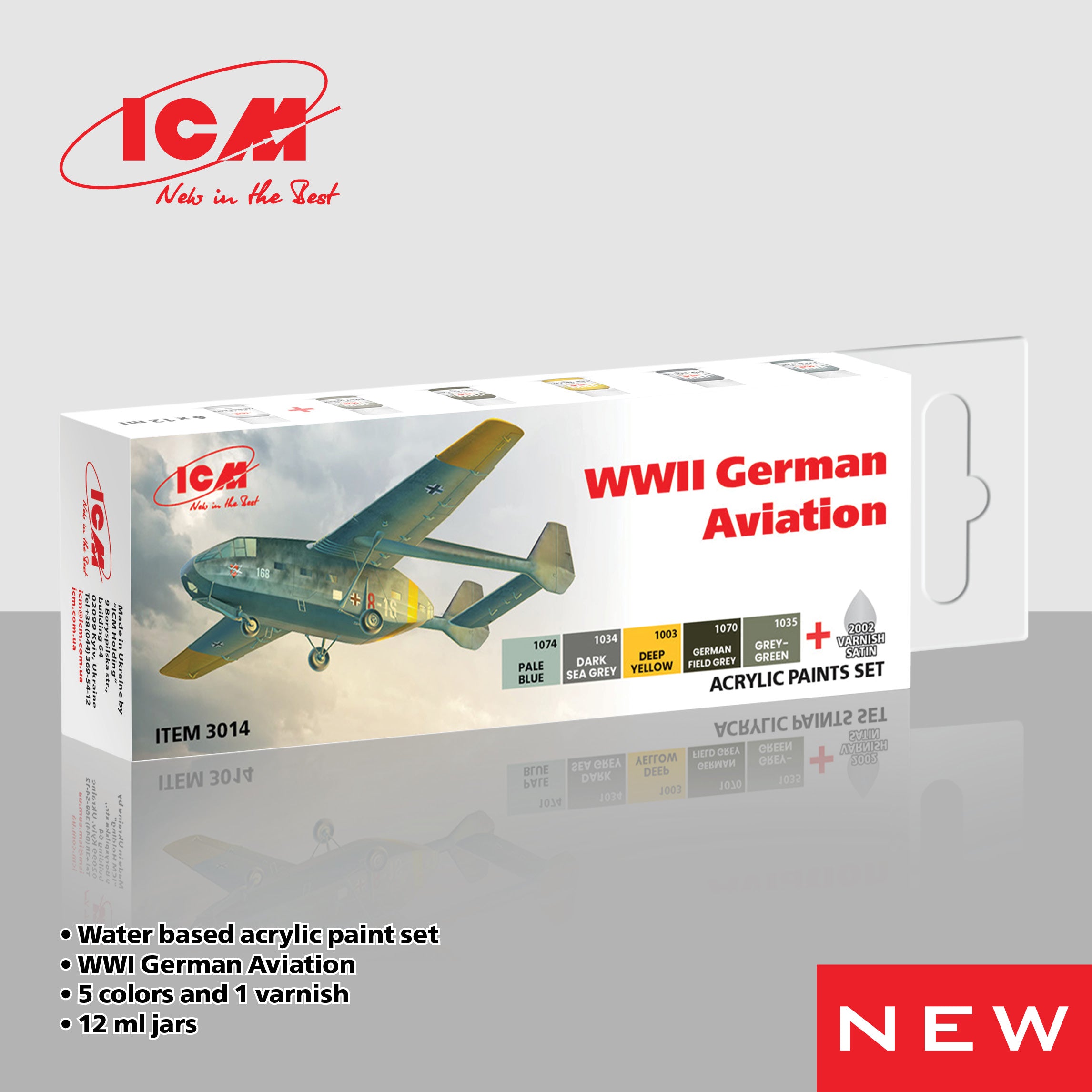 ICM 3014 Acrylic paint set WWII German Aviation